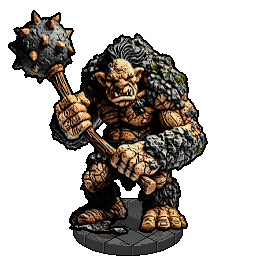 A hulking Cave Troll in its gloomy lair
