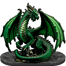 A Small Green Dragon concealed amidst dense foliage