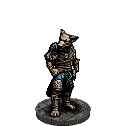 A cackling Gnoll wielding a crude weapon