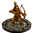 A Jungle Savage Bowman aiming from the foliage