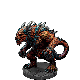 A Spikeshell Behemoth, its crimson scales and spines glinting