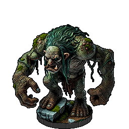 A fearsome Troll, its wounds already closing