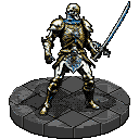 A Skeleton Warrior wielding ancient arms